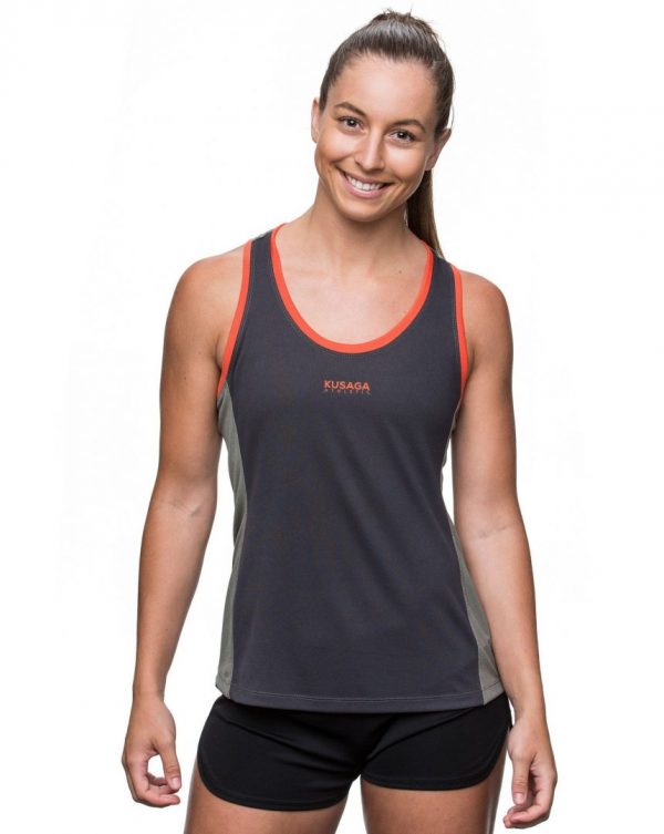 Kusaga Women's Ecodry Run Racerback | Kusaga_grey_racer