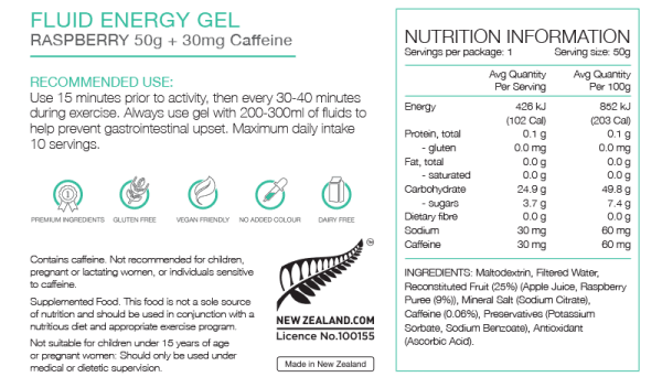 Pure Fluid Energy Gels (8 Flavours) | Pure_NIP_FluidGel_50gRaspCAFF_1024x1024