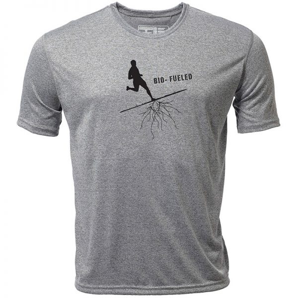Atayne "Biofueled Runner" Men's Short Sleeve Hybrid Top | mt3001_heathergray_bio-fueled_runner_mens