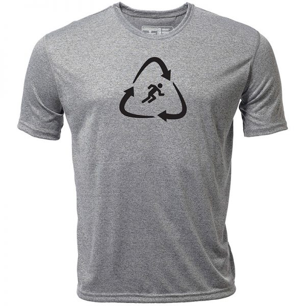 Atayne "Recycled Runner" Men's Short Sleeve Hybrid Top | mt3001_heathergray_recycled_runner_mens