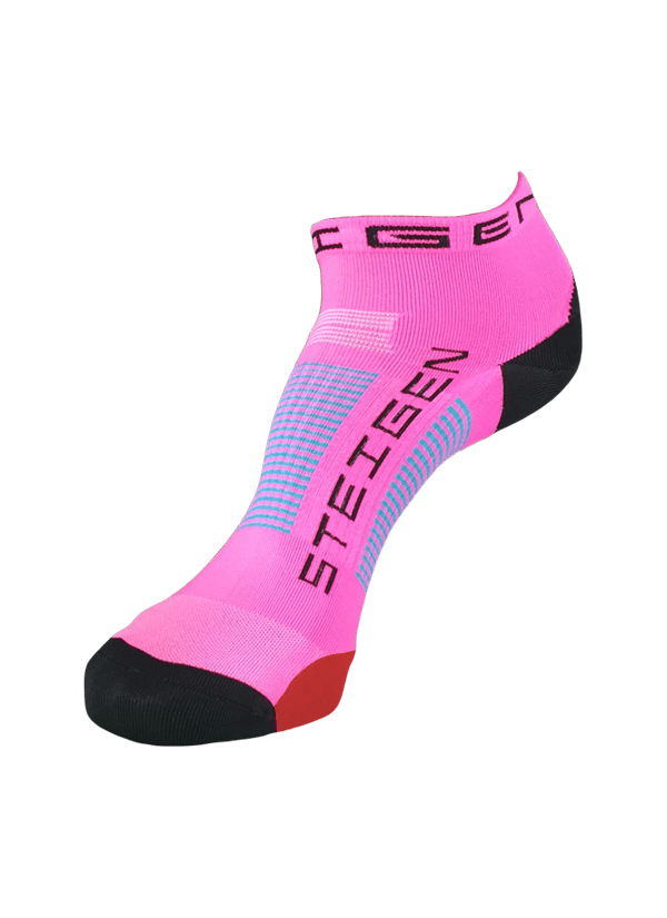Steigen Quarter Length Running Socks (17 Colours) | Pink Quarter