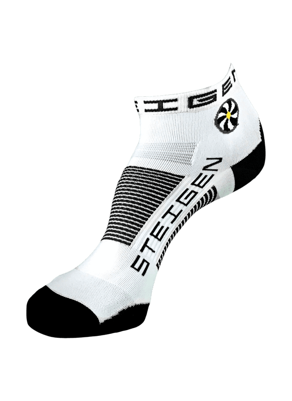 Steigen Quarter Length Running Socks (17 Colours) | White Quarter