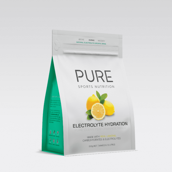 Pure Electrolyte Hydration 500g Pouch (5 Flavours) | PURE_Electrolyte_Hydration_500g_-_grey_background_-_single_lemon_pouch_1024x1024