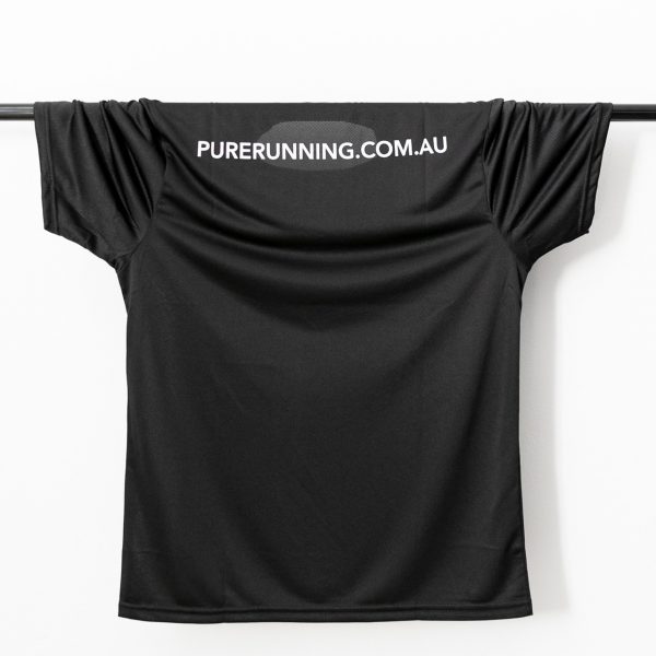 Pure Running x Compressport Performance Tees (2 Colours) | PR Black Back