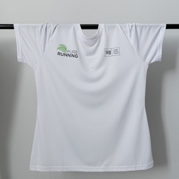 Pure Running x Compressport Performance Tees (2 Colours) | PR White