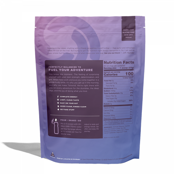 Tailwind Nutrition Endurance Fuel - 50 Servings (10 Flavours) | TW_End_Berry_LG_SUP_Back