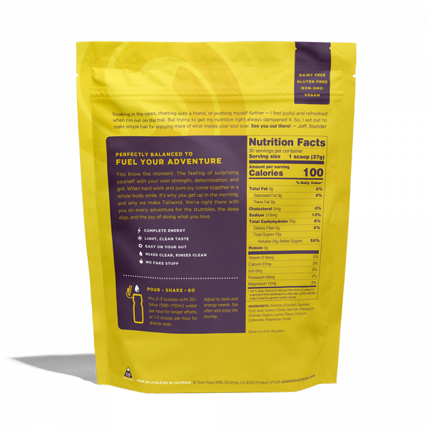 Tailwind Nutrition Endurance Fuel - 30 Servings (9 Flavours) | TW_End_Lemon_SM_SUP_Back