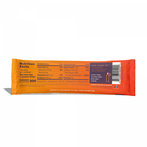 Tailwind Nutrition Endurance Fuel - Sticks 2 Servings (10 Flavours) | TW_End_Mandarin_Single_Back
