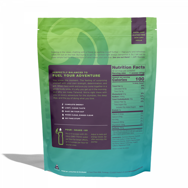Tailwind Nutrition Endurance Fuel - 50 Servings (10 Flavours) | TW_End_Matcha_LG_SUP_Back