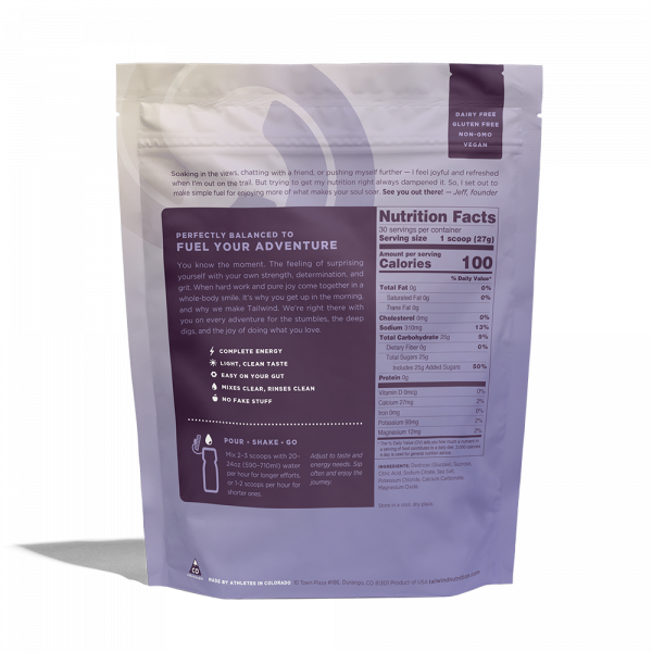 Tailwind Nutrition Endurance Fuel - 30 Servings (9 Flavours) | TW_End_Naked_SM_SUP_Back