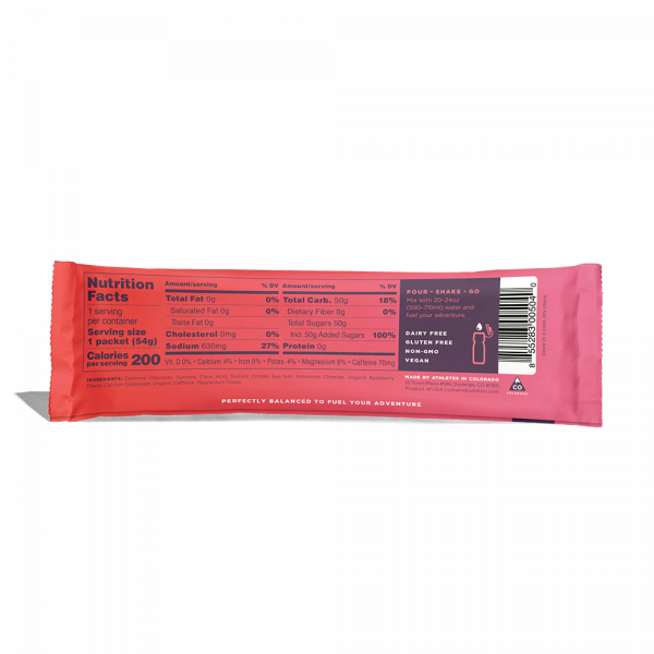 Tailwind Nutrition Endurance Fuel - Sticks 2 Servings (10 Flavours) | TW_End_Raspberry_Single_Back