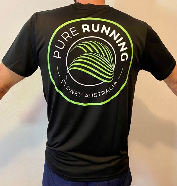 Pure Running x Compressport 2021 Performance Tees (Mens, Womens and Kids) | Mens Back