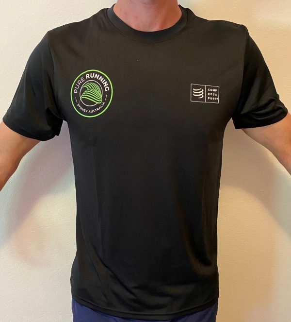 Pure Running x Compressport 2021 Performance Tees (Mens, Womens and Kids) | Mens Front