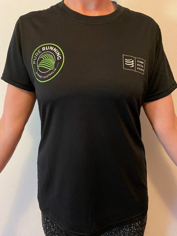 Pure Running x Compressport 2021 Performance Tees (Mens, Womens and Kids) | Womens Front