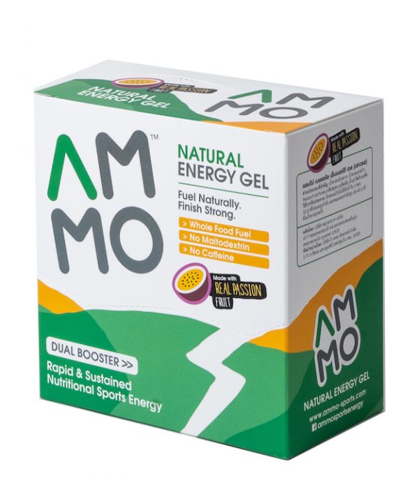 AMMO Natural Energy Gel (3 Flavours) | packshot box pf