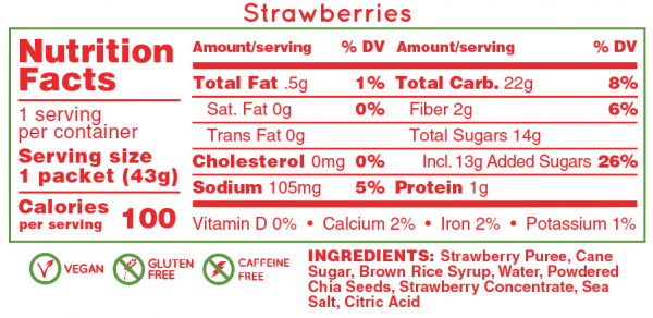 Hüma All Natural Energy Gel Original (6 Flavours) | Strawberries_NF_48bf5443-ba05-4c7a-9fc3-3b960b772c73
