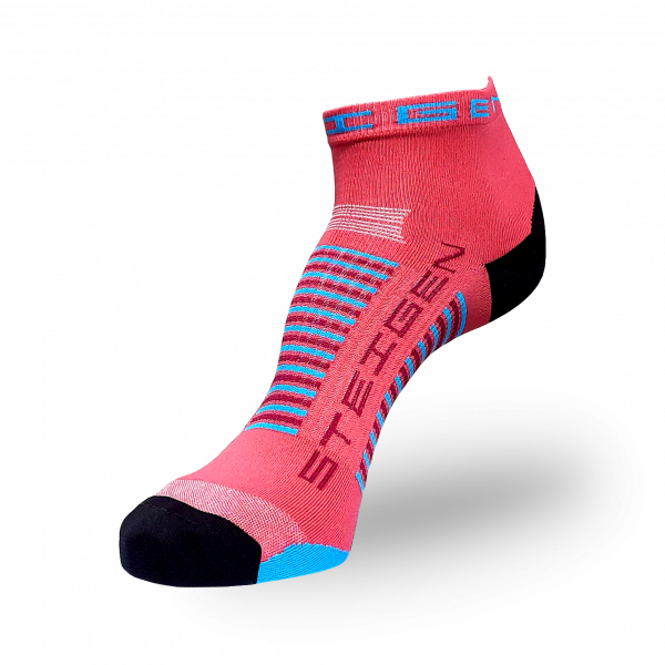 Steigen Quarter Length Running Socks (17 Colours) | Coral-Quarter