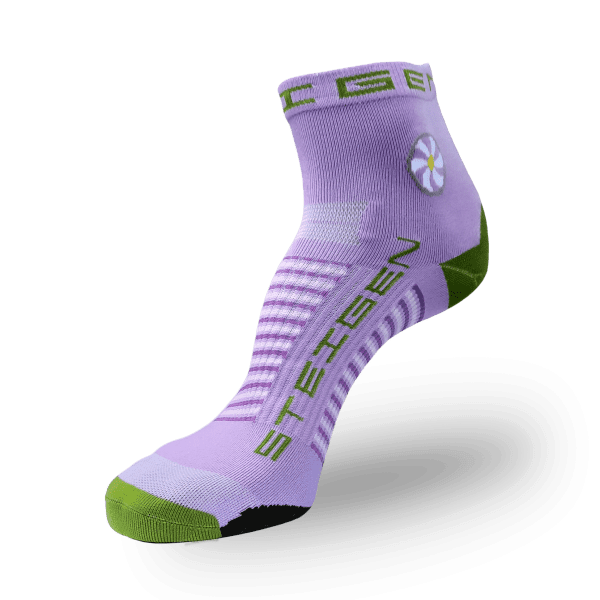 Steigen Quarter Length Running Socks (17 Colours) | Lavender-Quarter