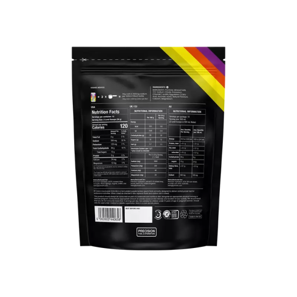Precision Fuel and Hydration - Carb & Electrolyte Drink Mix (15 Serves) | PFCarbElectrolyteDrinkMix-Back